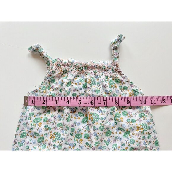 Baby Girls' BABY BODEN Dove Green Floral Cotton Poplin A-Line Dress, Size 6-12M - Picture 8 of 10